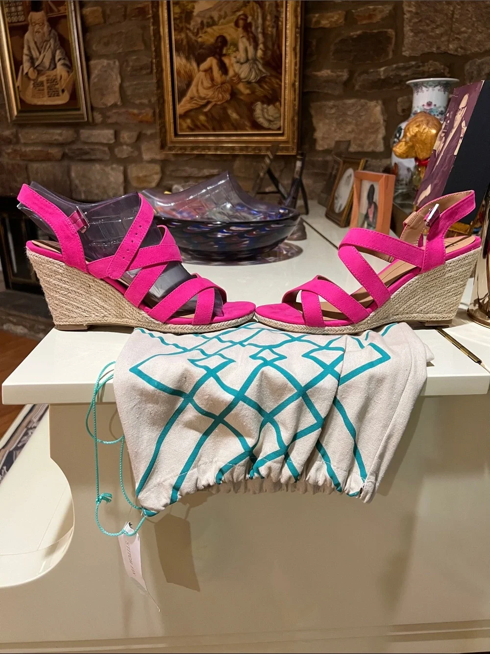 Dolce Vita Hot Pink Strappy Wedge Sandals